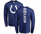 Indianapolis Colts #68 Matt Slauson Royal Blue Backer Long Sleeve T-Shirt