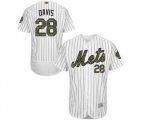 New York Mets J.D. Davis Authentic White 2016 Memorial Day Fashion Flex Base Baseball Player Jersey