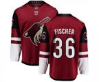 Arizona Coyotes #36 Christian Fischer Fanatics Branded Burgundy Red Home Breakaway Hockey Jersey