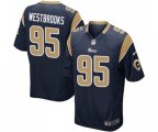 Los Angeles Rams #95 Ethan Westbrooks Game Navy Blue Team Color Football Jersey
