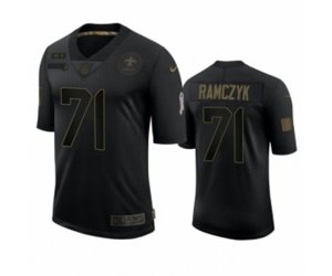 New Orleans Saints #71 Ryan Ramczyk Black 2020 Salute to Service Limited Jersey