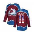 Colorado Avalanche #11 Matt Calvert Authentic Burgundy Red USA Flag Fashion NHL Jersey