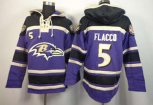 Baltimore Ravens #5 flacco purple-black[pullover hooded sweatshirt]