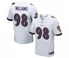 Baltimore Ravens #98 Brandon Williams Elite White Football Jersey