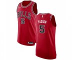 Chicago Bulls #5 John Paxson Authentic Red Road Basketball Jersey - Icon Edition