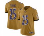 Baltimore Ravens #25 Tavon Young Limited Gold Inverted Legend Football Jersey