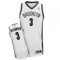 Brooklyn Nets #3 Drazen Petrovic Authentic White Home NBA Jersey