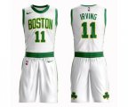 Boston Celtics #11 Kyrie Irving Authentic White Basketball Suit Jersey - City Edition