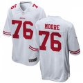 San Francisco 49ers #76 Jaylon Moore Nike White Vapor Limited Player Jersey