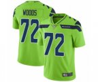 Seattle Seahawks #72 Al Woods Limited Green Rush Vapor Untouchable Football Jersey