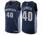 Detroit Pistons #40 Bill Laimbeer Swingman Navy Blue NBA Jersey - City Edition
