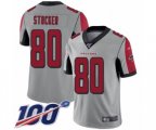 Atlanta Falcons #80 Luke Stocker Limited Silver Inverted Legend 100th Season Football Jersey