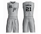 San Antonio Spurs #21 Tim Duncan Swingman Silver Basketball Suit Jersey Statement Edition