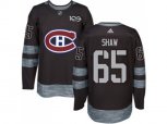 Montreal Canadiens #65 Andrew Shaw Black 1917-2017 100th Anniversary Stitched NHL Jersey