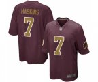 Washington Redskins #7 Dwayne Haskins Game Burgundy Red Gold Number Alternate 80TH Anniversary Football Jersey
