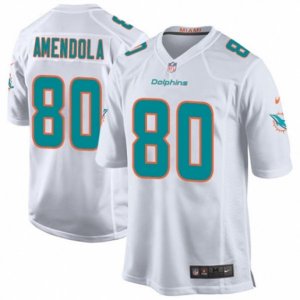 Miami Dolphins #80 Danny Amendola Game White NFL Jersey