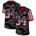 Oakland Raiders #34 Bo Jackson Camo Flag Nike Limited Jersey