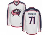 Columbus Blue Jackets #71 Nick Foligno Authentic White Away NHL Jersey