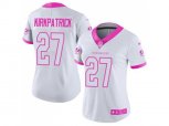 Women Cincinnati Bengals #27 Dre Kirkpatrick White Pink Stitched NFL Limited Rush Fashion Jersey