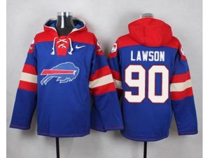 Buffalo Bills #90 Shaq Lawson Royal Blue Player Pullover NFL Hoodie