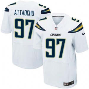 Los Angeles Chargers #97 Jeremiah Attaochu Elite White NFL Jersey