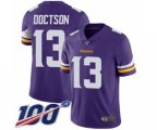 Minnesota Vikings #13 Josh Doctson Purple Team Color Vapor Untouchable Limited Player 100th Season Football Jersey