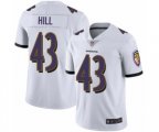 Baltimore Ravens #43 Justice Hill White Vapor Untouchable Limited Player Football Jersey