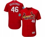 St. Louis Cardinals #46 Paul Goldschmidt Red Alternate Flex Base Authentic Collection Baseball Jersey
