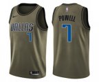 Dallas Mavericks #7 Dwight Powell Swingman Green Salute to Service NBA Jersey