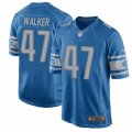 Detroit Lions #47 Tracy Walker Game Blue Team Color NFL Jersey