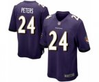 Baltimore Ravens #24 Marcus Peters Game Purple Team Color Football Jersey