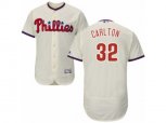Philadelphia Phillies #32 Steve Carlton Cream Flexbase Authentic Collection MLB Jersey