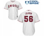 Los Angeles Angels of Anaheim #56 Kole Calhoun Replica White Home Cool Base Baseball Jersey
