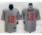 Tampa Bay Buccaneers #12 Tom Brady LOGO Grey Atmosphere Fashion Vapor Untouchable Stitched Limited Jersey