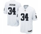 Oakland Raiders #34 Bo Jackson Game White Football Jersey