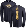 Nashville Predators #13 Nick Bonino Navy Blue Backer Long Sleeve T-Shirt