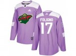 Minnesota Wild #17 Marcus Foligno Purple Authentic Fights Cancer Stitched NHL Jersey