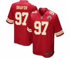 Kansas City Chiefs #97 Alex Okafor Game Red Team Color Football Jersey