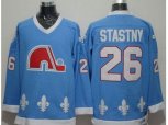 Quebec Nordiques #26 Peter Stastny Light Blue CCM Throwback Stitched jerseys