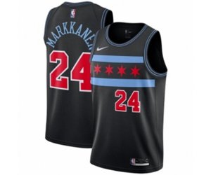 Nike Chicago Bulls #24 Lauri Markkanen Swingman Black NBA Jersey - City Edition