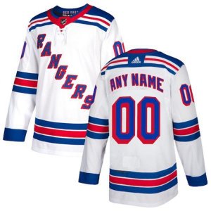New York Rangers adidas White Authentic Custom Jersey