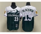 Colorado Rockies #19 Charlie Blackmon Green 2022 City Connect Cool Base Stitched Jersey