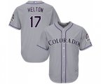 Colorado Rockies #17 Todd Helton Replica Grey Road Cool Base Baseball Jersey