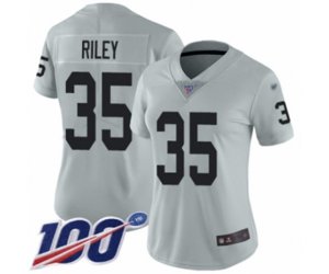 Oakland Raiders #35 Curtis Riley Limited Silver Inverted Legend 100th Season Football Jersey