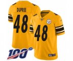 Pittsburgh Steelers #48 Bud Dupree Limited Gold Inverted Legend 100th Season Football Jersey