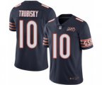 Chicago Bears #10 Mitchell Trubisky Navy Blue Team Color 100th Season Limited Football Jersey