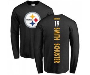Pittsburgh Steelers #19 JuJu Smith-Schuster Black Backer Long Sleeve T-Shirt