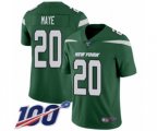 New York Jets #20 Marcus Maye Green Team Color Vapor Untouchable Limited Player 100th Season Football Jersey