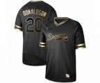 Atlanta Braves #20 Josh Donaldson Authentic Black Gold Fashion Baseball Jersey