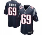New England Patriots #69 Shaq Mason Game Navy Blue Team Color Football Jersey